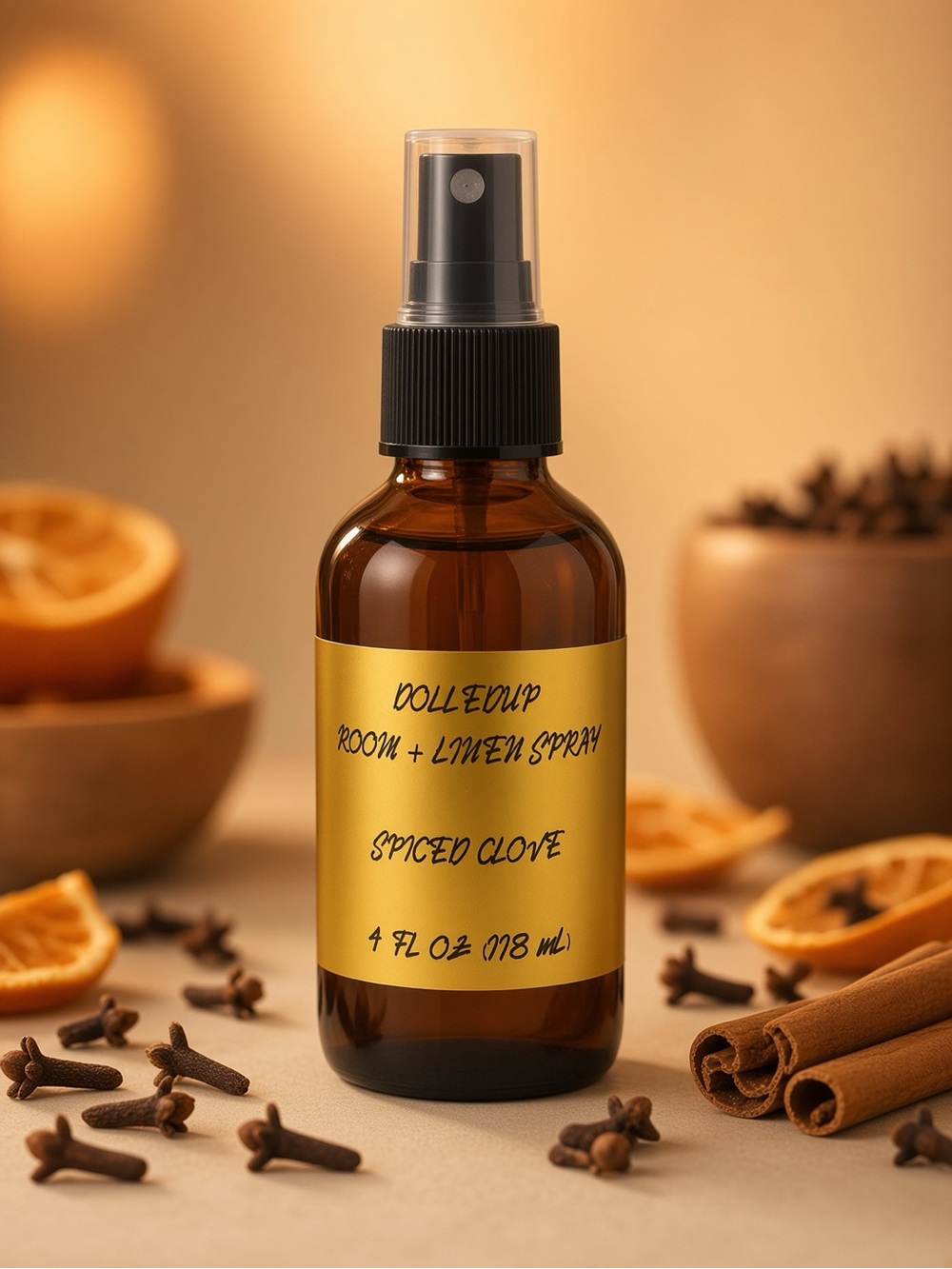 4oz Spiced Clove Room & Linen Spray | Clove Cinnamon Vanilla | Handmade